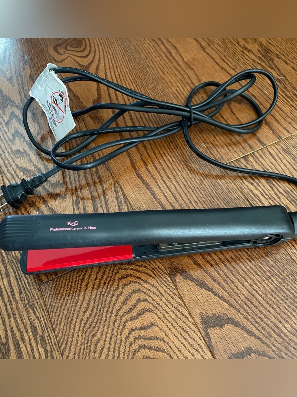 KQC Black & Red Ceramic Hair Straightener - Professional X-Heat